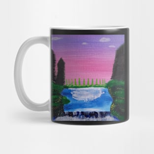 Relaxing waterfall landscape - beautiful Mug